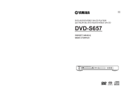 Yamaha DVDS-657 - Owners Manual